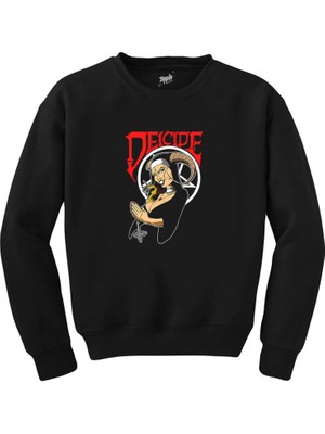 Deicide Illustrator Siyah Sweatshirt