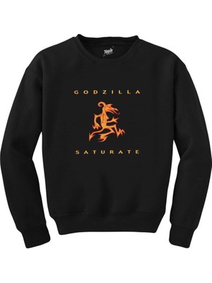 Gojira Saturate Siyah Sweatshirt