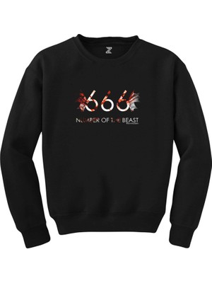 Iron Maiden 666 Siyah Sweatshirt