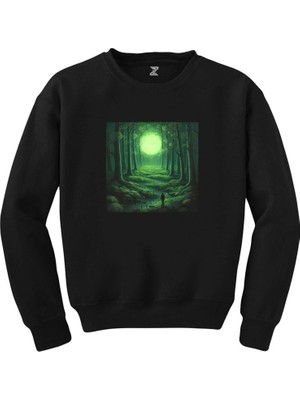Green Forest Siyah Sweatshirt