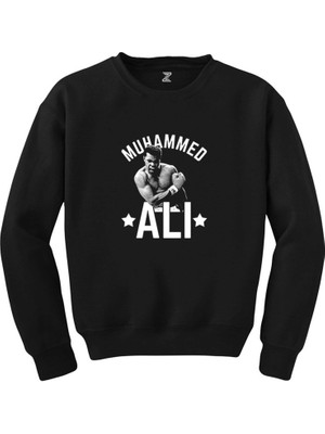 Muhammed Ali Face Siyah Sweatshirt