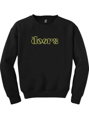 The Doors Logo Yellow Siyah Sweatshirt