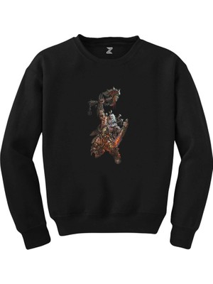 Diablo Iıı Hellfire World Of Warcraft Siyah Sweatshirt