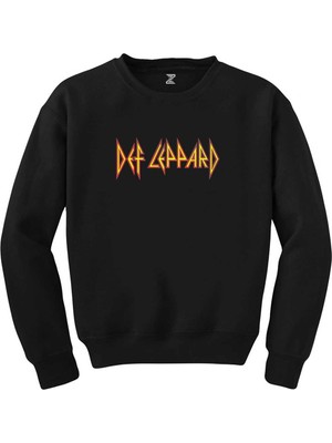 Def Leppard Logo Siyah Sweatshirt