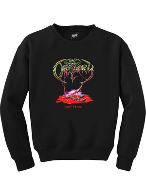 Obituary Life To Die Siyah Sweatshirt