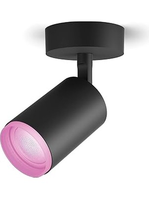 Hue Fugato Single Spot Lamba, Akıllı LED Ampul Ile, Siyah, 1X5.7W 230V