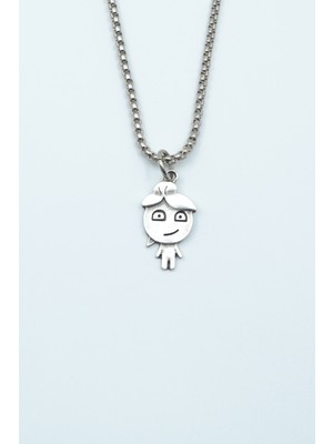 Minimal Su Gümüş Kaplama Örme Zincir Kolye