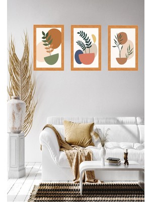 Minimalist 3 Parça Çerçeve Görünümlü Tablo Seti