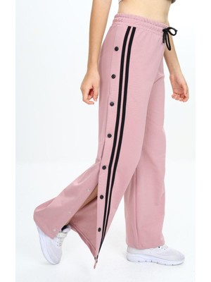 Kız Çocuk %100 Pamuk Yandan Çıt Çıtlı Siyah Alt EŞOFMAN-EŞF-0005