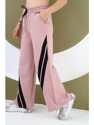 Kız Çocuk Oversize Pamuk Bel Lastikli Geniş Paça Eşofman ALTI-EŞF-0004