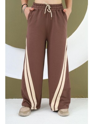Kız Çocuk Oversize Pamuk Bel Lastikli Geniş Paça Eşofman ALTI-EŞF-0004