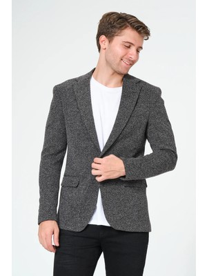 Bonesti Erkek Slim Fit Blazer Ceket Antrasit