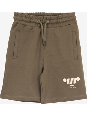 Haki Erkek Çocuk Relaxed Baskılı Şort J5SB-SHT7302