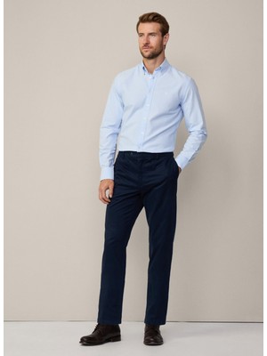 Hackett Slim Fit Gömlek Yaka Açık Mavi Erkek Gömlek HM309361
