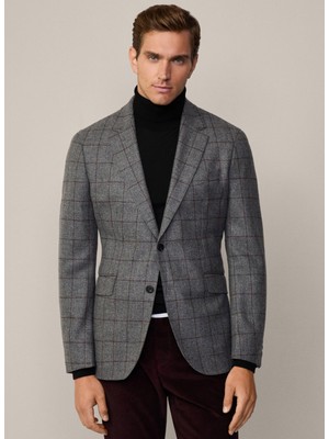 Hackett Slim Fit Gri Erkek Ceket HM443432