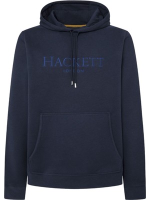 Hackett Kapüşon Yaka Koyu Lacivert Erkek Sweatshırt HM581289