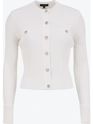 Fabrika Kırık Beyaz Kadın Hırka F5SL-HRK0224