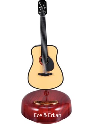 Müzik Kutusu Gitar Kurmalı Müzik Kutusu Dekoratik Müzik Kutusu