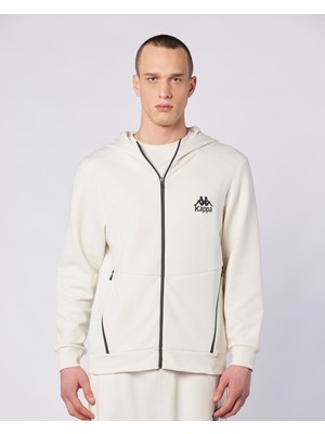 Fabio Full Zip Erkek Ekru  Regular Fit Fermuarlı Eşofman Üstü