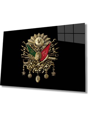 Marsilyan Osmanlı Arması Cam Tablo