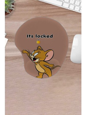 Karmat , Its Locked, Karikatür Mousepad, Bilek Destekli Konforlu Bilgisayar Faresi Pedi, Bilgisayar Aksesuarı
