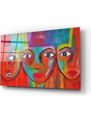 Silüetler Cam Tablo