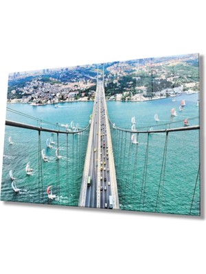 Istanbul Boğazı Manzara 4mm Dayanıklı Cam Tablo Temperli Cam