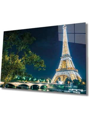 Marsilyan Eyfel Kulesi Cam Tablo, Ev ve Ofis Duvar Dekoru