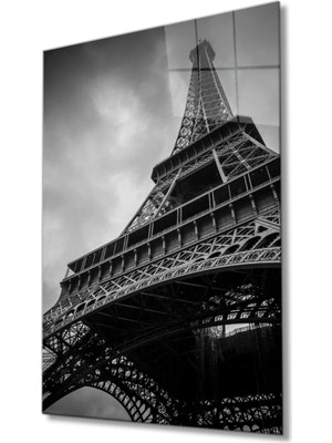 Eyfel Kulesi Aşağıdan Yukarı Doğru Cam Tablo, , 4mm Dayanıklı Cam