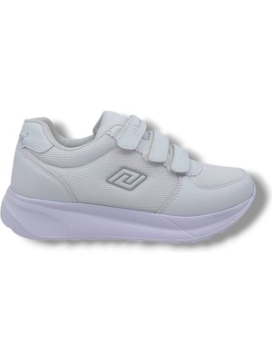 Parley 918 Kadın Beyaz File Cırtlı Dolgu Taban Spor Ayakkabı