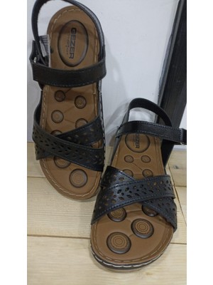 Gezer Yeni Sezon Yazlık Ortopedik Rahat Taban Kadın Sandalet