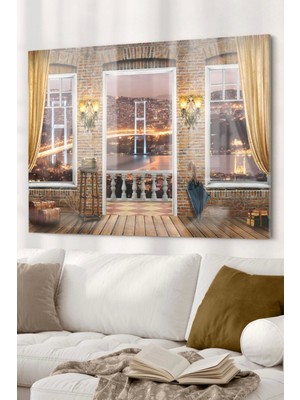 Marsilyan Istanbul Boğazı | Şehir Temalı Cam Tablo | 50 x 70  cm