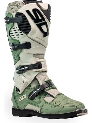 Sidi Crossfire 3 Army Sand Motosiklet Botları Su Geçirmez Tam Tahıllı Deri Koruma 43 Numara