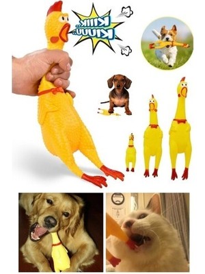 Ses Çıkaran Tavuk Kedi Köpek Oyuncağı 16 cm