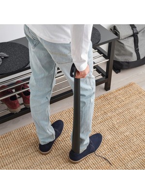 Metal Ayakkabı Çekeceği Uzunluk 86 cm Ikea Metal Kerata Siyah Çelik Çekecek