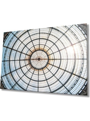 Dairesel Geometrik Cam Tablo, Ev ve Ofis Duvar Dekoru Hediyelik Büyük Tablo Dayanıklı Cam