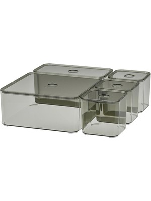 5 Parça Makyaj Malzemesi Saklama Kutusu 20X20X10 cm ikea Takı Makyaj için Düzenleyici Plastik Organizer