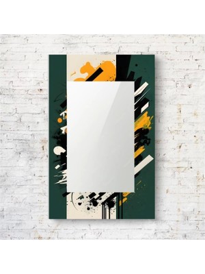 Marsilyan- Dekorarif Desenli Dikdörtgen Duvar Aynası 58