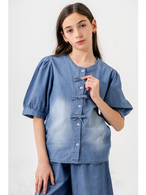 Giyicem Kız Çocuk Yarım Kol Gömlek 3166