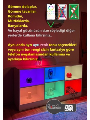 Spot Lamba, Çok Renkli , Bluetooth, Echo ''alexa'' Özellikli. 68-85 Mm. Takım 4 Adet.