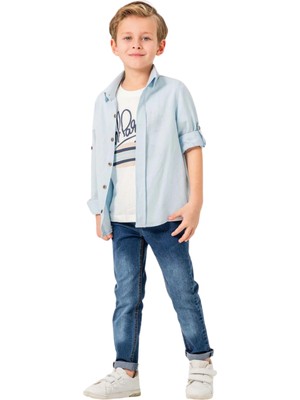 Jeans Pantolonlu Gömlekli 3'lü Erkek Takım