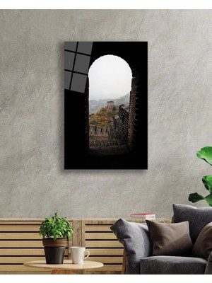 Marsilyan- Karanlıktan Aydınlığa Geçiş Kapısı Dikey Cam Tablo