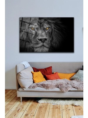 Aslan Cam Tablo Duvar Dekarasyonu Duvar Tablosu