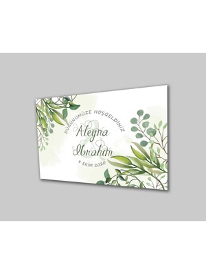 Marsilyan- Düğün Nişan Hoşgeldiniz Cam Tablo