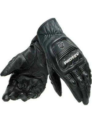 Prosev GL60 Deri Motosiklet Eldiveni Siyah