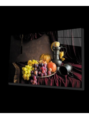 Marsilyan- Meyveler Obje Natürmort Cam Tablo