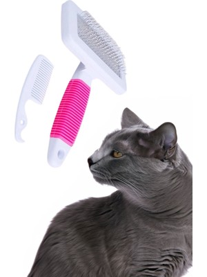 Gampus Telli Kedi Köpek Fırçası Tüy Tarama Fırçası Evcil Hayvan Tarağı