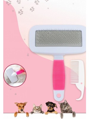 Gampus Telli Kedi Köpek Evcil Hayvan Fırça Seti