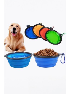 Gampus Katlanabilir Anahtarlıklı Kedi Köpek Mama Kabı