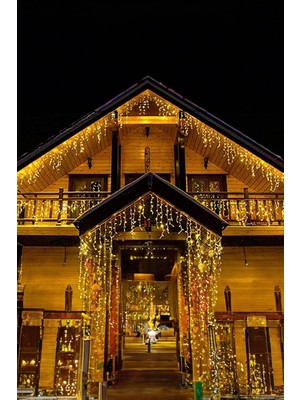 Gampus 4 Metre 8 Fonksiyonlu Perde Led: 96 Led, Saçaklı, Kablolu Fişli, 50 x 60 x 70 cm , Dekoratif Aydınlatma